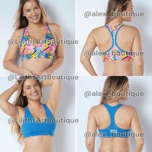 Zumba X Hello Kitty & Friends Reversible Bra Blue Lightning Size M (G016)